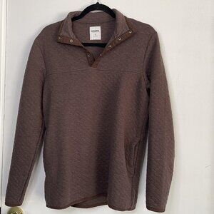 Brown quilted pullover from Sonoma